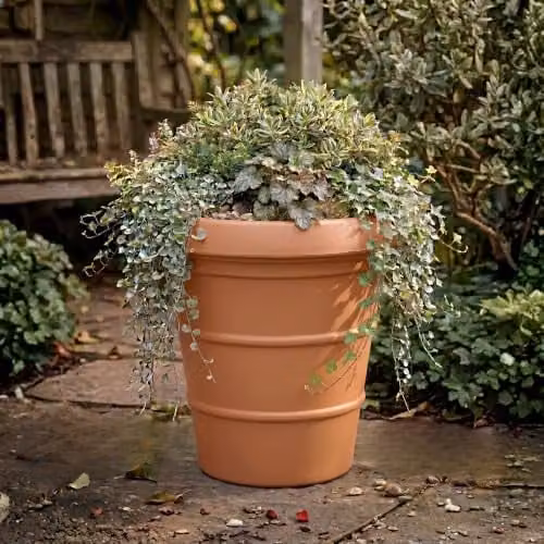 Trifibre Classic Roto Moulded Planter, Terracotta and Brown, Diameter: 66 cm, Height: 61 cm