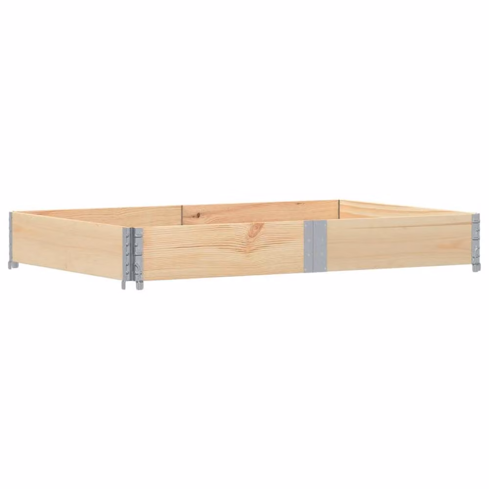 Berkfield Home Garden Brown Wooden Raised Bed Planter with Galvanised Steel – 2