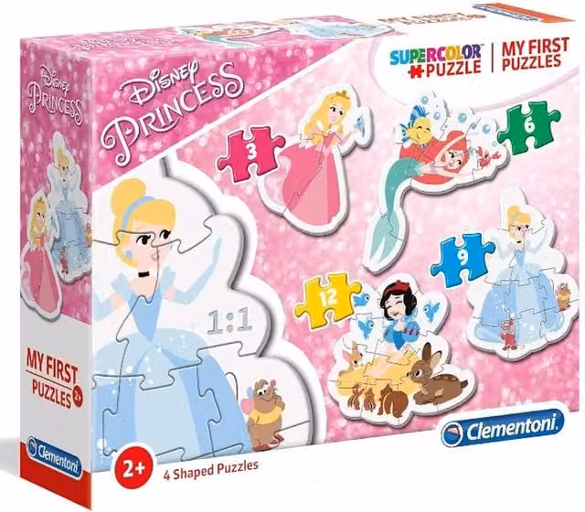 Clementoni Disney Princess My First Puzzles Set with Extra Large Cardboard Pieces in Multicolour