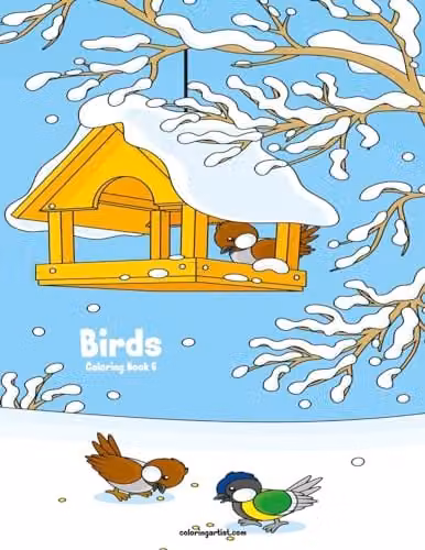 Birds Coloring Book 6: Volume 6 Multicolour Adult Coloring Book by Createspace