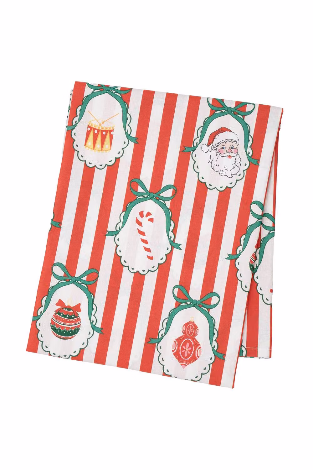 Catherine Lansfield Christmas Vintage Stripe Coated Cotton Tablecloth in Red, W: 137 cm, D: 178 cm – 2