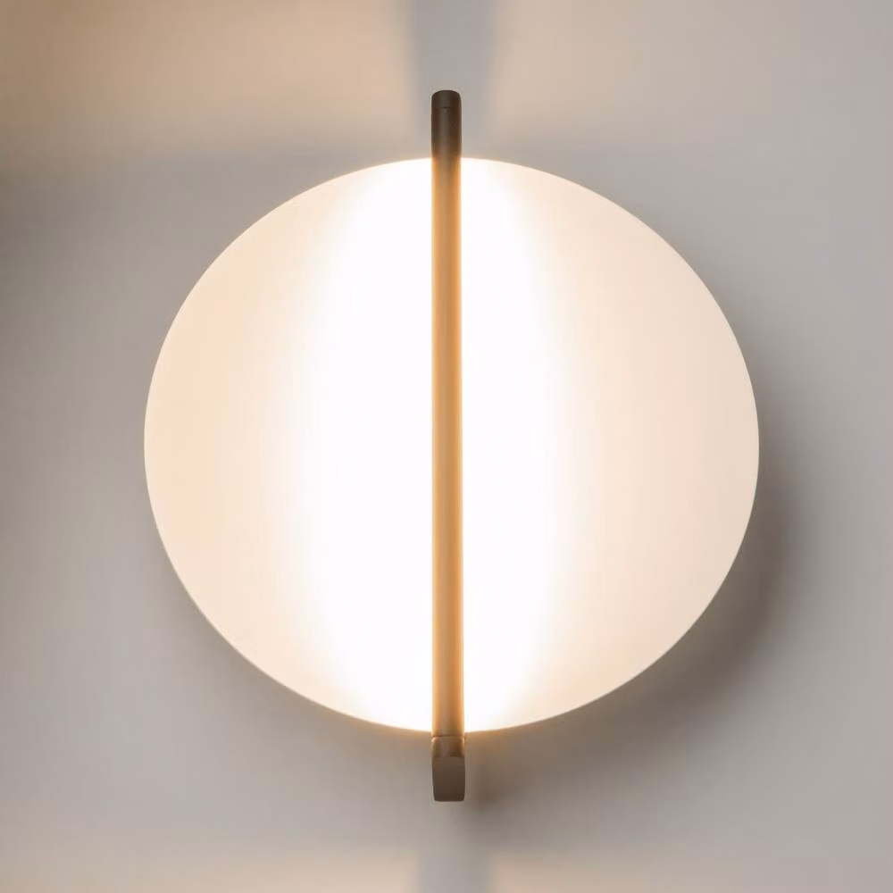 Netlighting Mira Modern Integrated LED Wall Lamp in Black with White Shade, 200lm, 3000K Warm White – 2