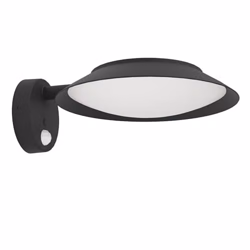 Eglo Cerrisi Solar LED Outdoor Wall Lamp with Motion and Dusk Sensors in Black or White