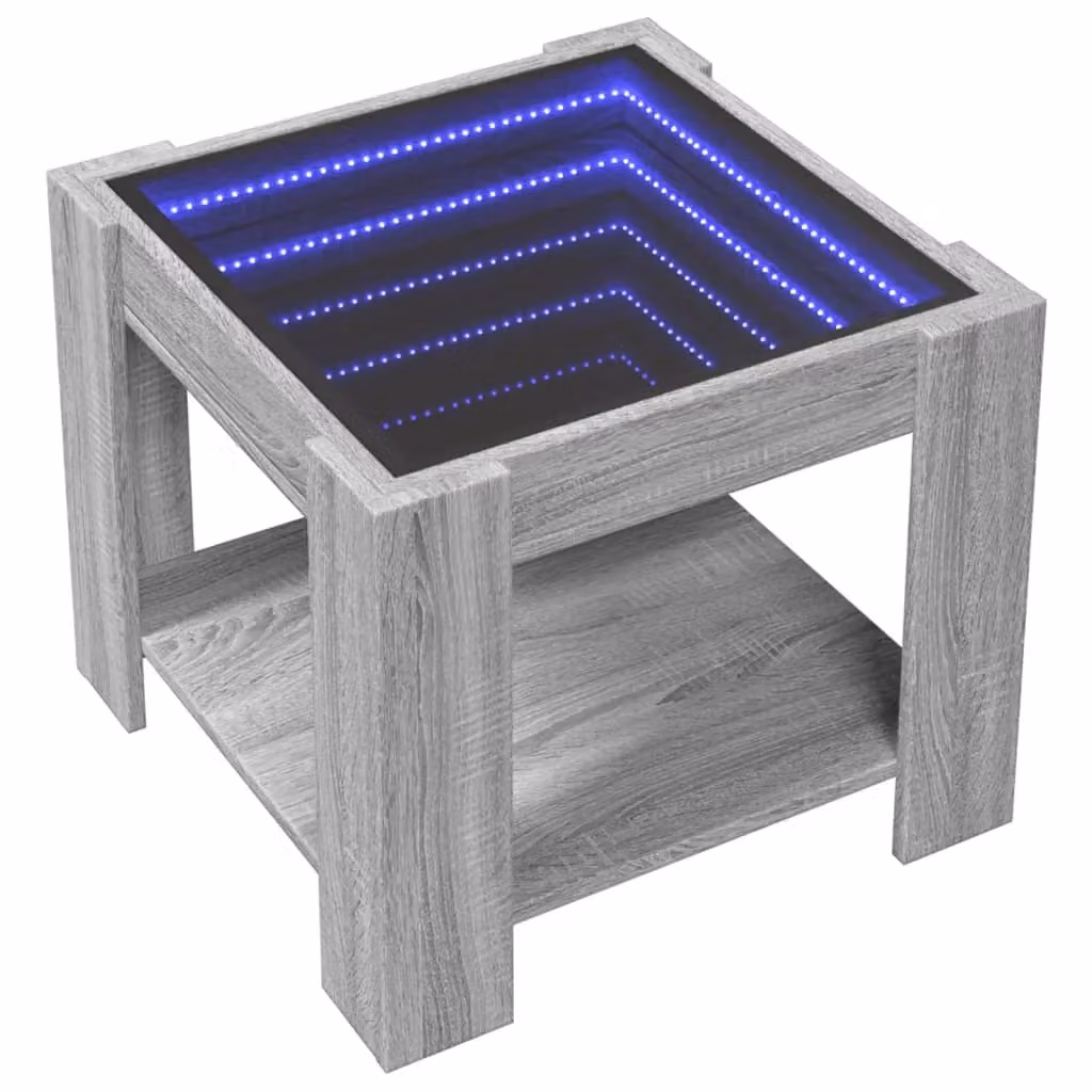 Berkfield Home LED Coffee Table in Grey Sonoma, W/D/H: 53 x 53 x 45 cm – 3