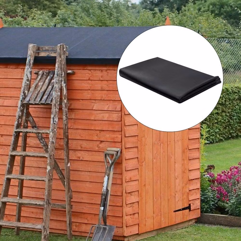 SPETLEK Black EPDM Rubber Roofing Membrane Offcut for Shed Flat Roof Covers, 1 x 2 m – 8