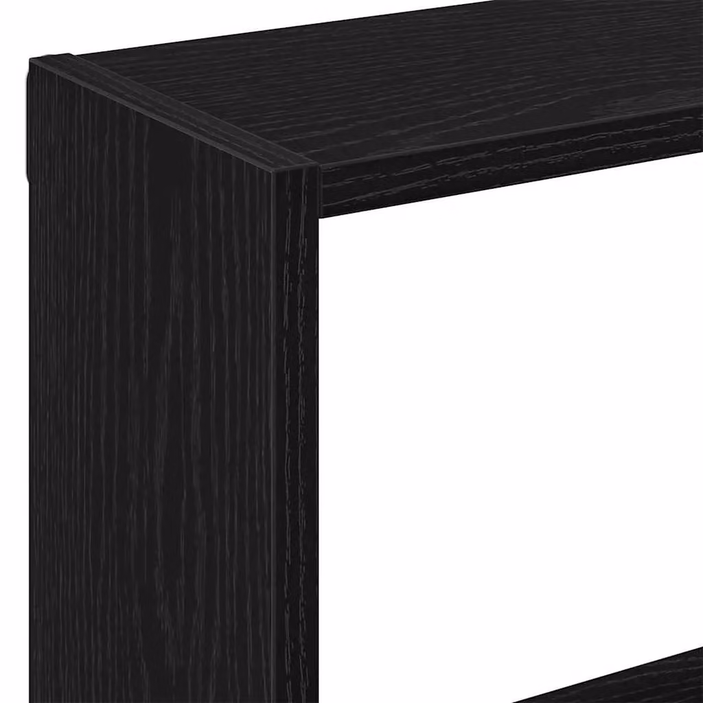 Berkfield Home Wall Shelf in Black Oak, W/D/H: 90 x 16 x 78 cm – 5