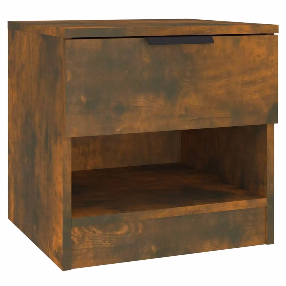 Berkfield Home Elegant Bedside Cabinet in Smoked Oak Brown, W/D/H: 39.0 x 40.0 x 40.0 cm – 2
