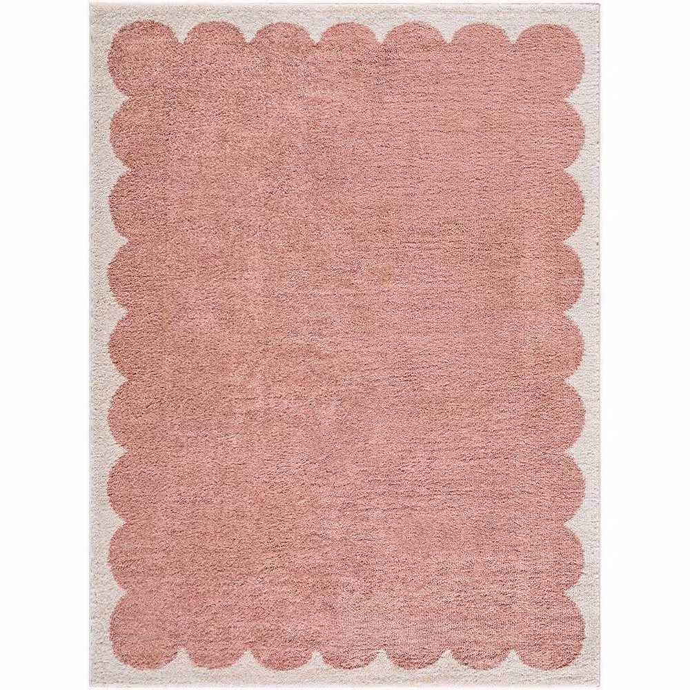 Livabliss Fossay Shag Washable Modern High Pile Living Room Rug in Black and Pink, W: 200 cm, D: 275 cm – 2