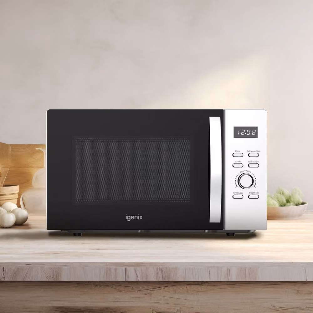 Igenix 25L 850W Digital Combi Microwave in White with Air Fry Function – 3