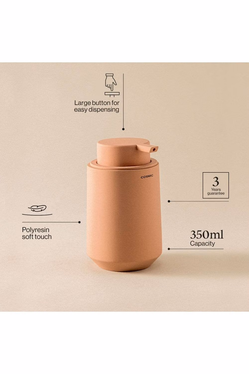 Saona Collection Cosmic Soap Dispenser in Purple, 350ml