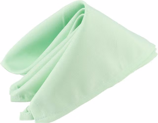 Trimming Shop Plain Green Cotton Polyester Dining Table Napkins, Pack of 10