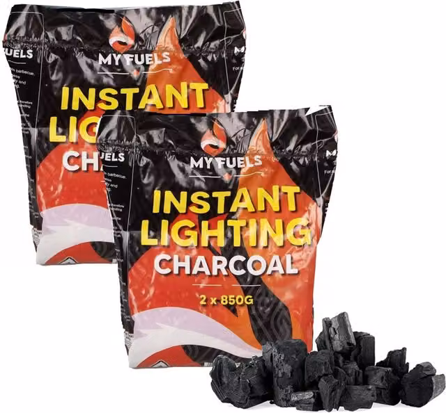 MyFuels Instant Charcoal, Black, 2kg (2 x 850g)