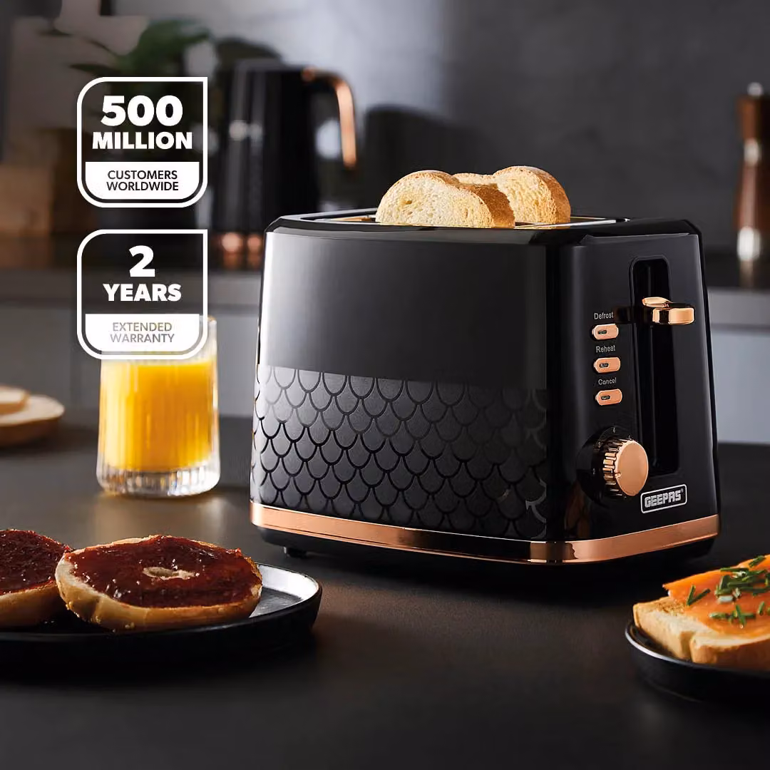 Geepas Aurora 2 Slice Bread Toaster in Black – 2