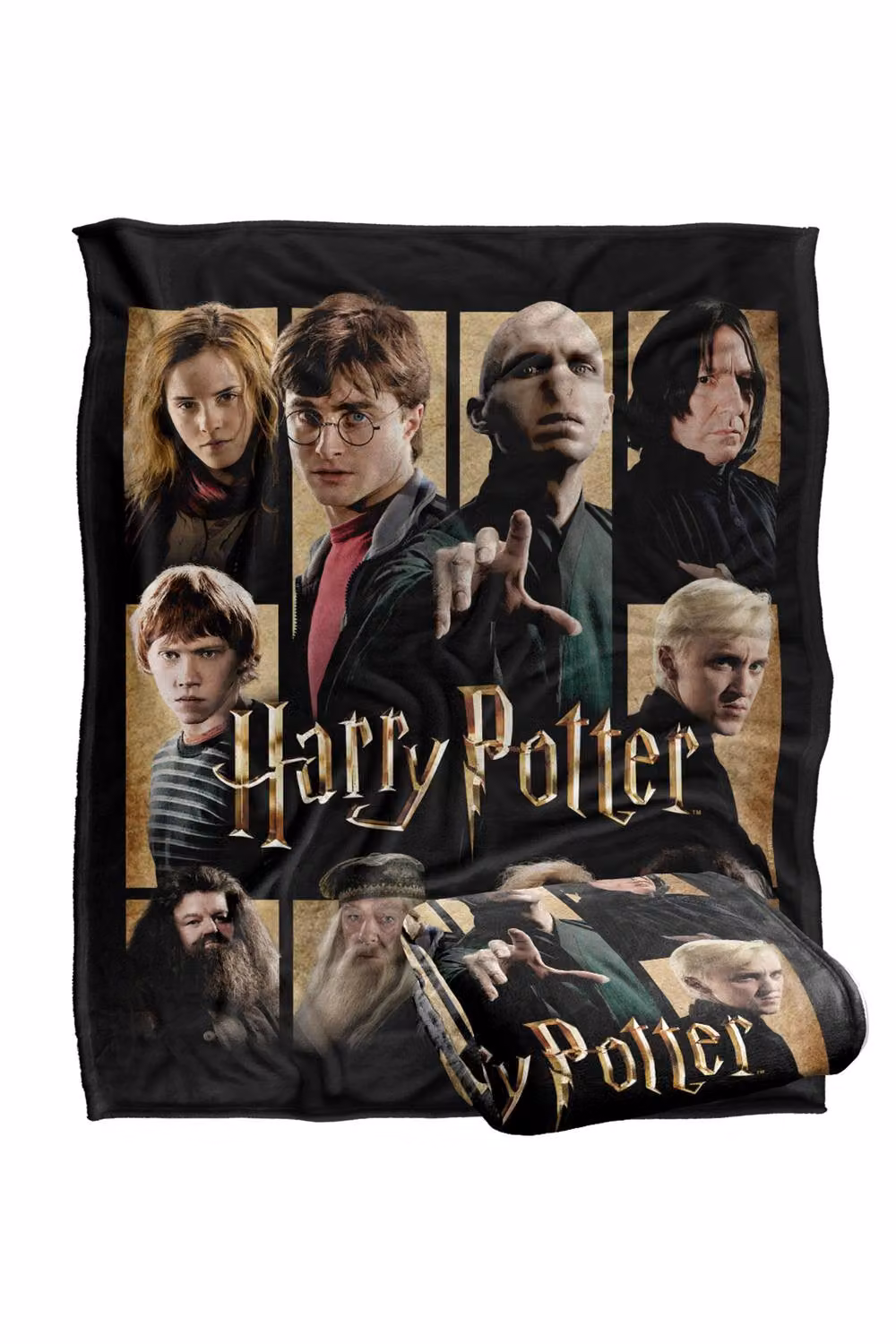 LOGOVISION Harry Potter Heroes and Villains Squares Silky Touch Super Soft Fleece Throw Blanket, Multicolour, W: 91.44 cm, L: 147.32 cm – 7