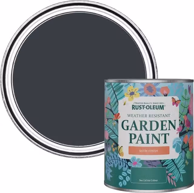 Rust-Oleum Garden Paint in Satin Finish, Anthracite Grey, 0.75 l