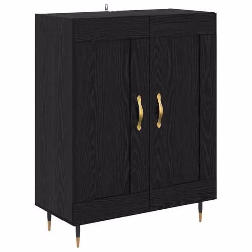 vidaXL Modern Black and Gold Highboard with Hinged Doors and Internal Shelves, W/D/H: 69.5 x 34 x 90 cm – 4