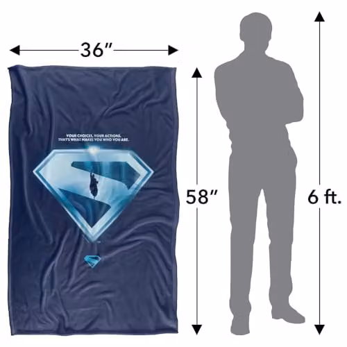Warner Bros. Superman 2025 Your Choices Shield Super Soft Fleece Throw Blanket, Multicolour, W: 91 cm, D: 147 cm – 4