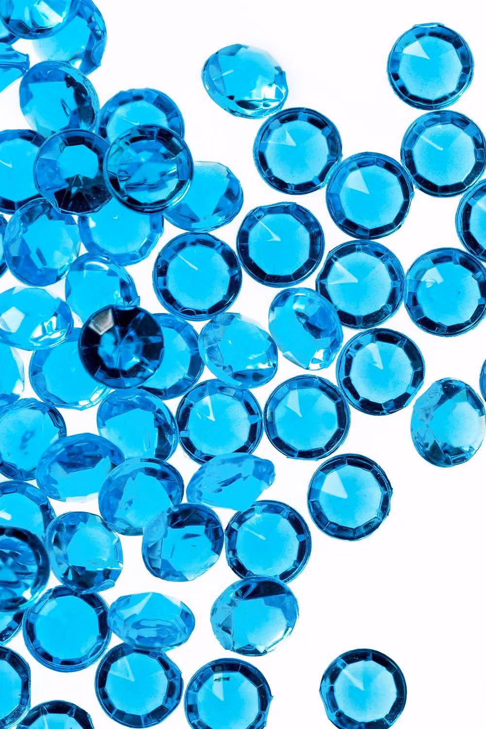 Neel Blue Turquoise Acrylic Rhinestone Round Table Confetti Scatters, 4000 Pieces – 4