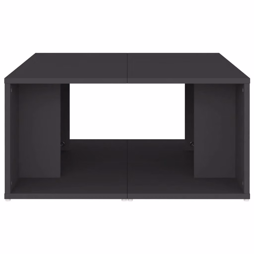 Berkfield Home Set of 4 Grey Square Coffee Tables in Engineered Wood, W/D/H: 33 x 33 x 33 cm – 3