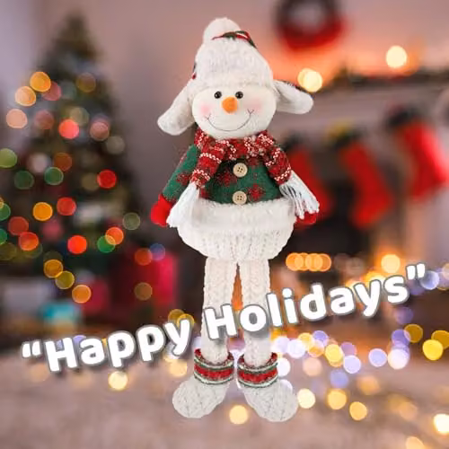 VFM e-Store Christmas Standing Snowman Decoration in White and Red, H 51.5 cm x W 23.5 cm – 3