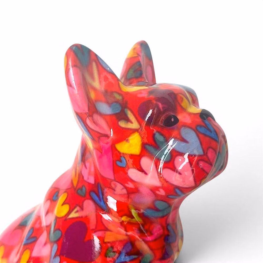Animal Crackers Pomme Pidou Valentino French Bulldog Multicolour Ceramic Figurine H: 11.5 cm x W: 22.5 cm x D: 19 cm – 3