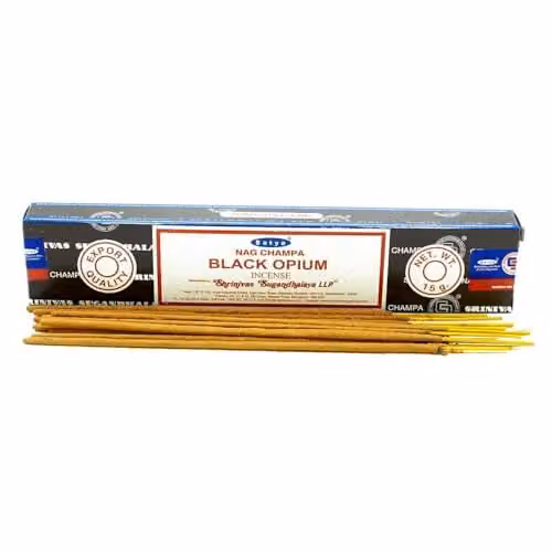 KDMD Satya Black Opium Incense Sticks, 15g, Black and Brown – 1