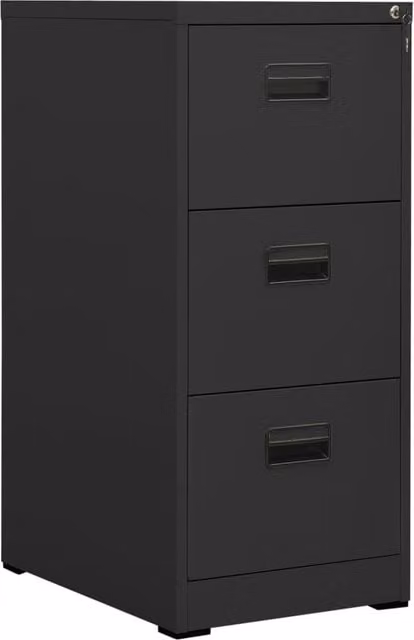 Berkfield Home Anthracite and Black Steel Filing Cabinet, W: 46 cm, D: 62 cm, H: 102.5 cm – 1