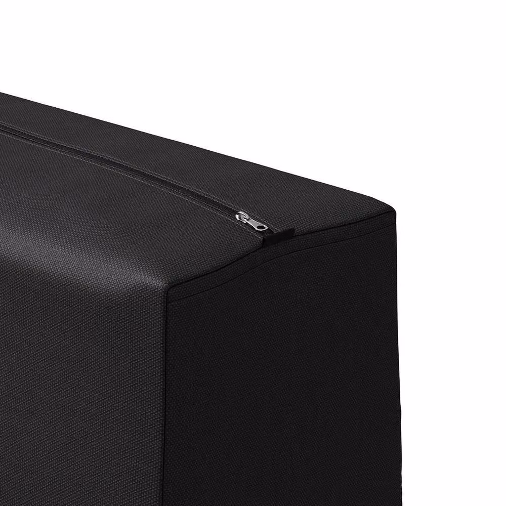 FORGEVIO Fabric Furniture Cushion Storage Bag with Lid, Black, W: 100 cm, D: 48 cm, H: 25 cm – 3