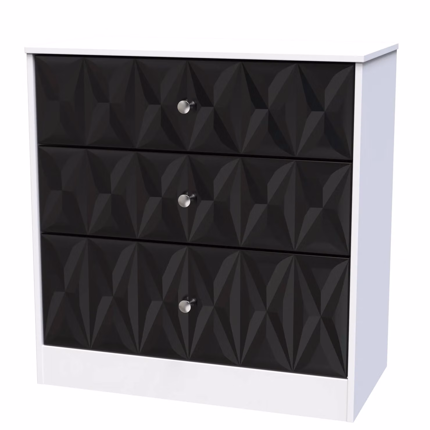 Ready Assembled 2 U Memphis 3 Drawer Deep Chest in Black – 2