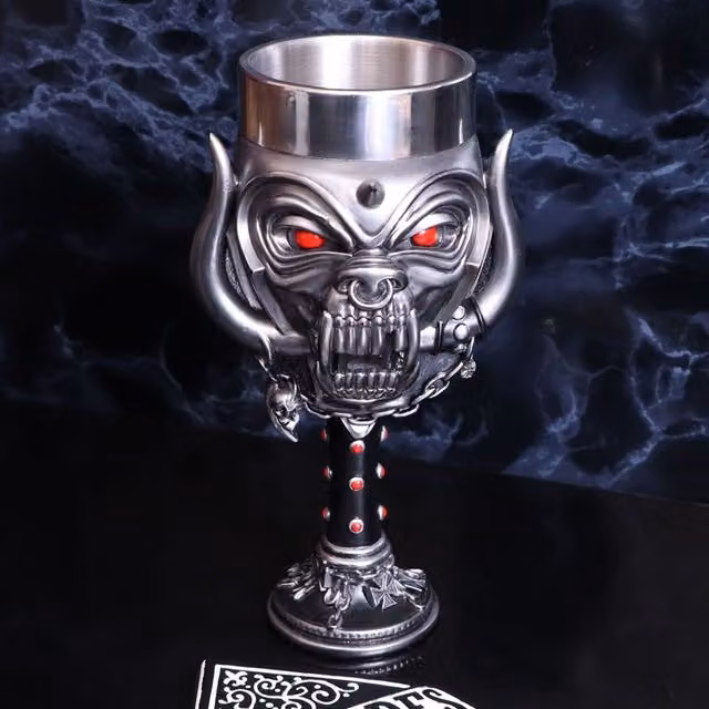 Nemesis Now Motorhead Warpig Goblet Mug in Silver, Height: 19.5 cm