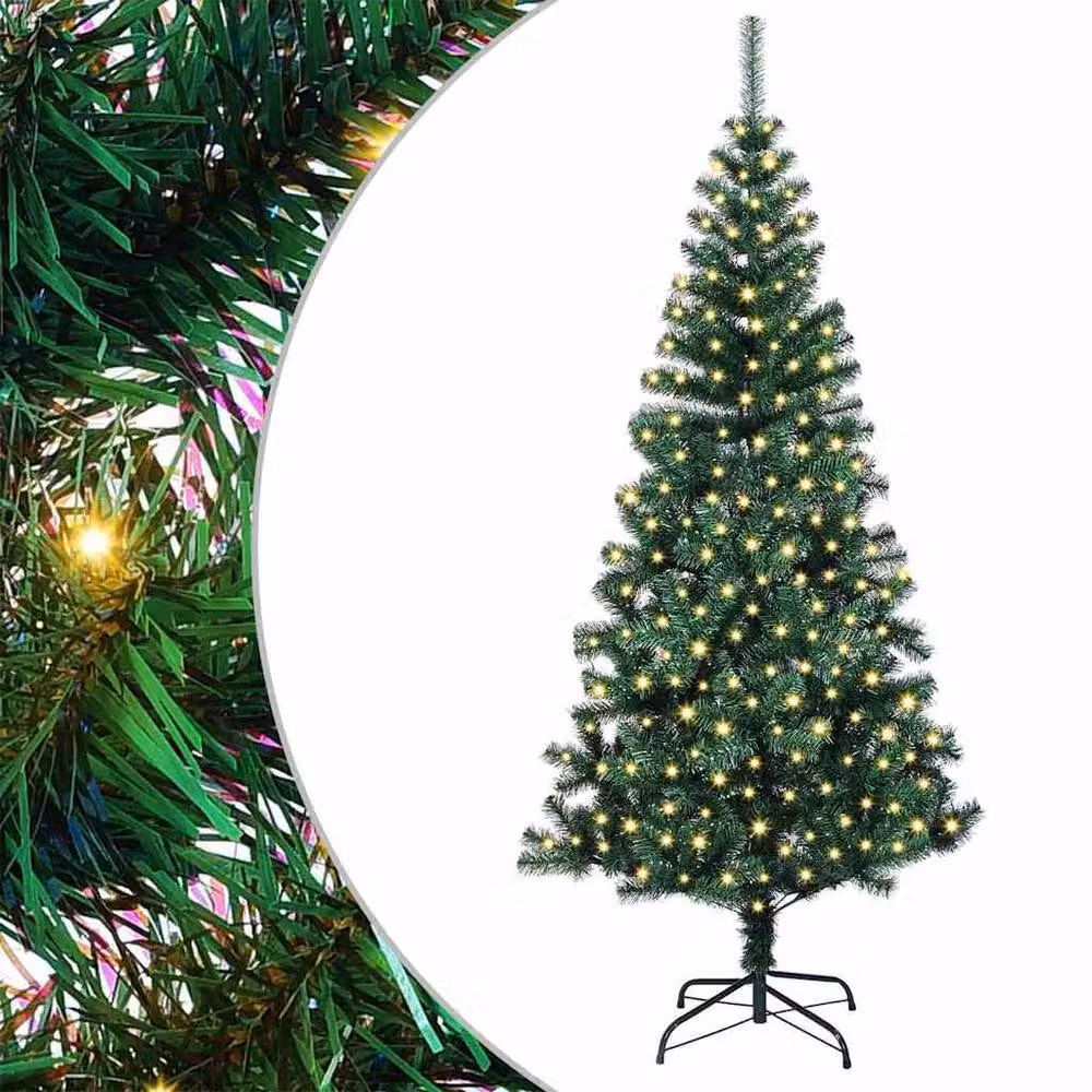 Berkfield Home Elegant Pre-lit Artificial Christmas Tree in Green, Height: 210 cm – 3