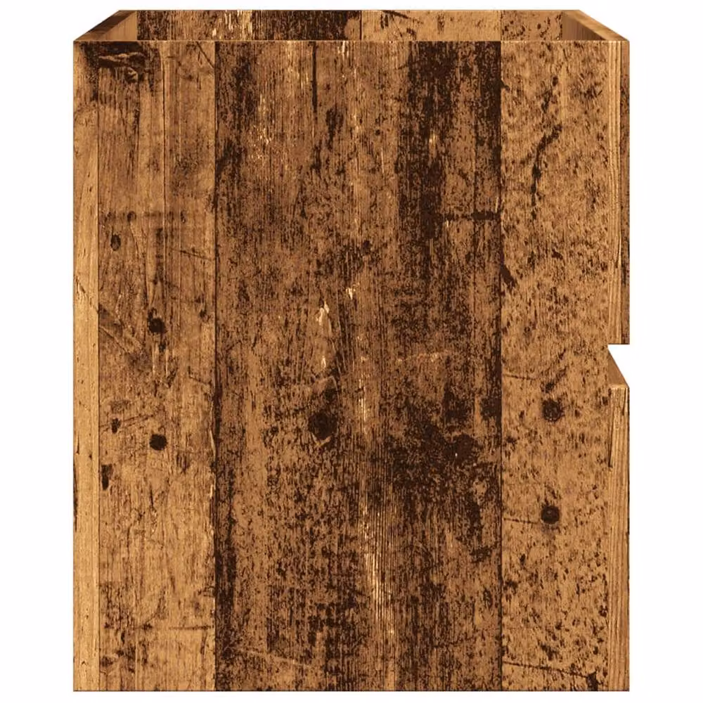 Berkfield Home Wall Mounted Bathroom Hanging Cabinet in Brown Old Wood, W: 80 cm, D: 38.5 cm, H: 45 cm – 4