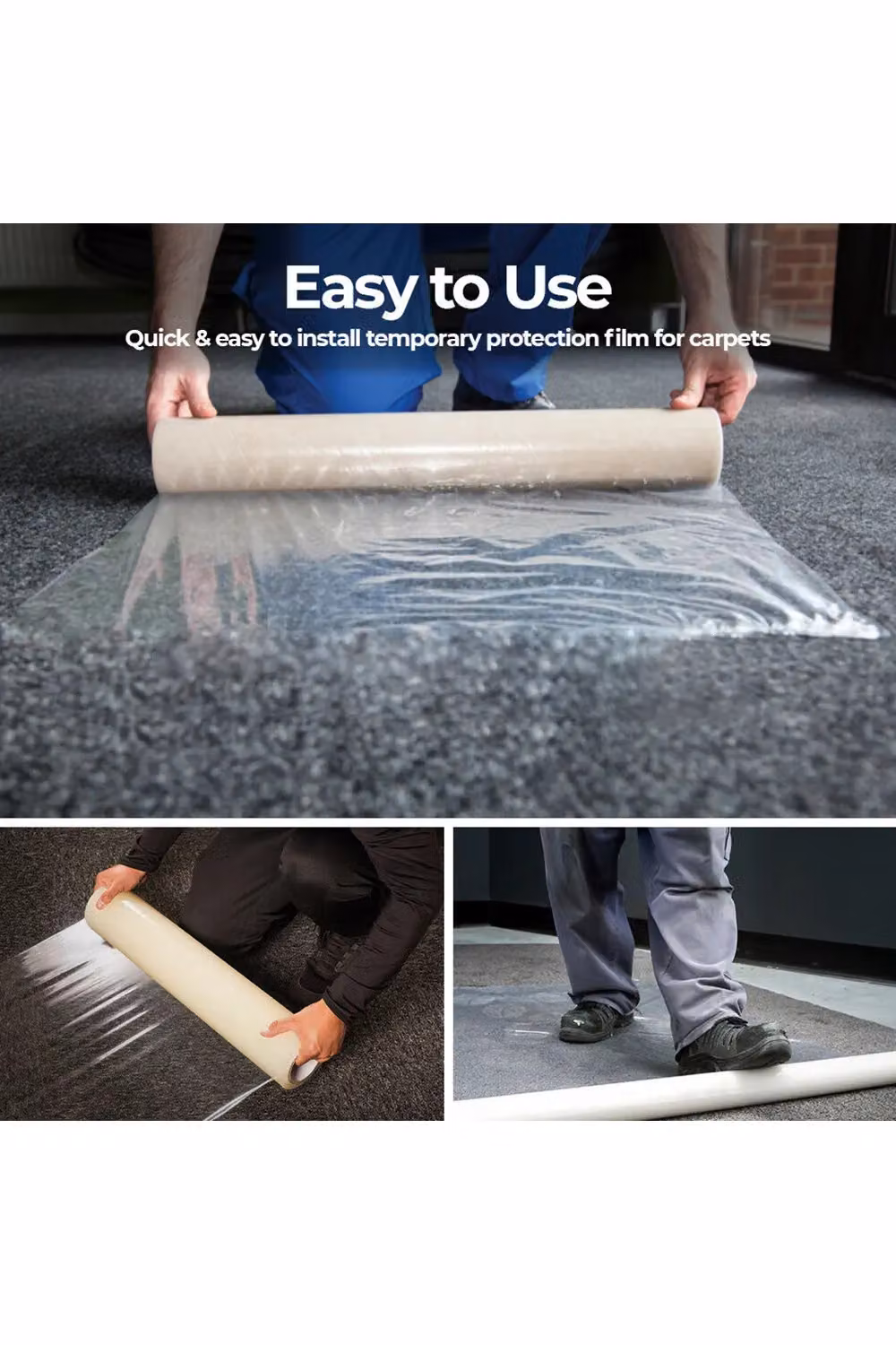 Living and Home Transparent Self Adhesive Protective Construction Film Roll, W: 60 cm, L: 25 m – 5