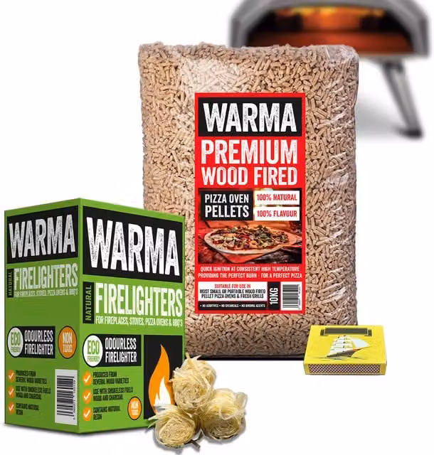 Warma Pizza Pellet 10kg Bag Bundle, Beige