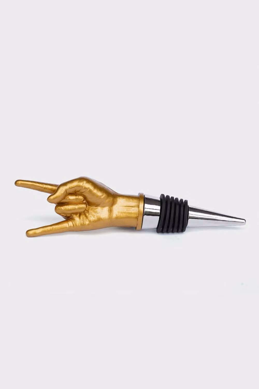 Suck UK Rock On Bottle Stopper and You Rock Desk Accessory Set in Gold – 3