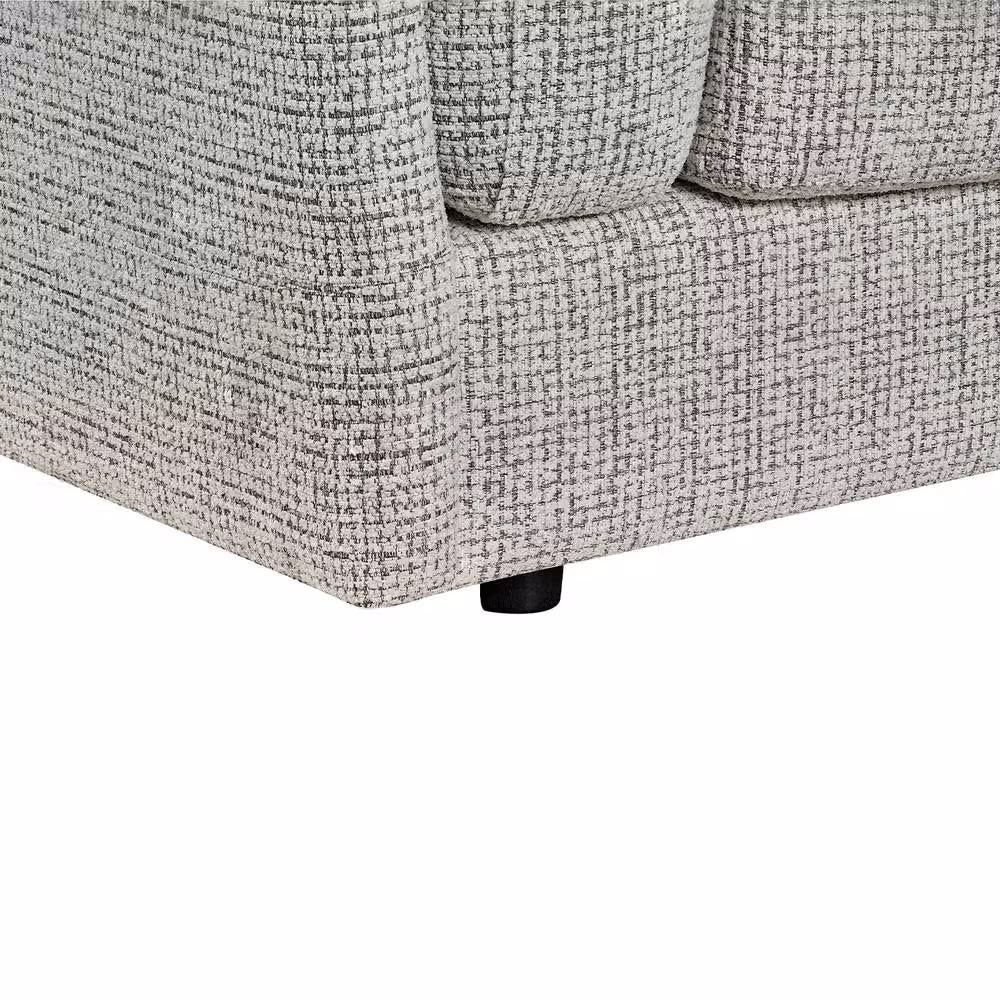 Furnishings For Less UK Bali Modern Single Seater Armchair in Grey Chenille Fabric – 2