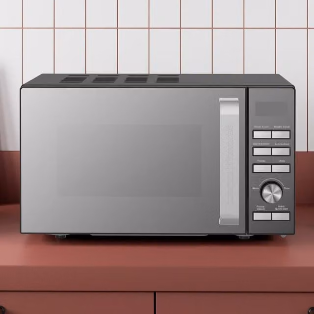 Morphy Richards 20L 800W Digital Solo Microwave with Mirror Door in Black and Silver