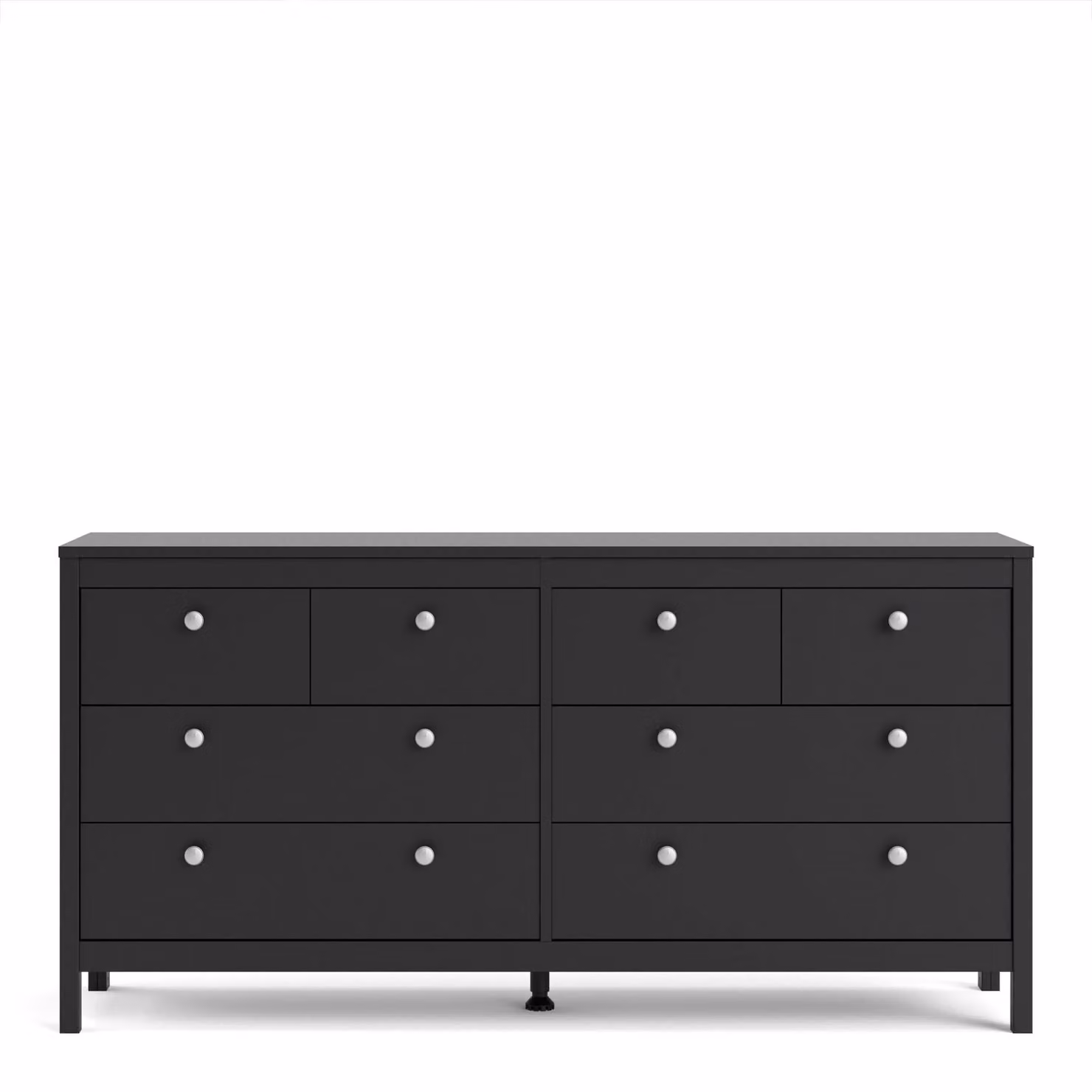 Furniture To Go Madrid Double Dresser with 4+4 Drawers in Black – 2