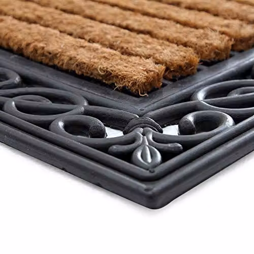 Coco&Coir Tuffscrape Heavy Duty Natural Coir Outdoor Door Mat with Non-Slip Backing, Brown/Beige, W: 45 cm, D: 75 cm – 4