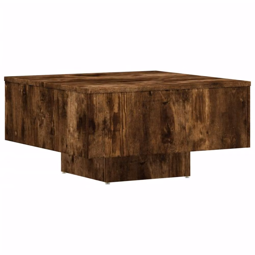 Berkfield Home Premium Square Coffee Table in Smoked Oak Brown, W/D/H: 60 x 60 x 31.5 cm – 3