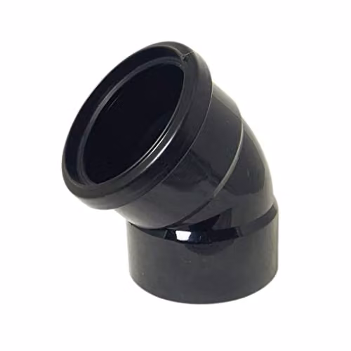 Floplast 110mm Ring Seal Soil Offset Top Bend, Black