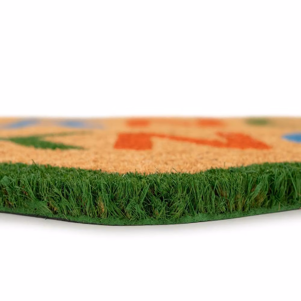 Kukoon Knock Knock Natural Coir Front Door Mat in Beige, W: 45 cm, D: 70 cm – 2