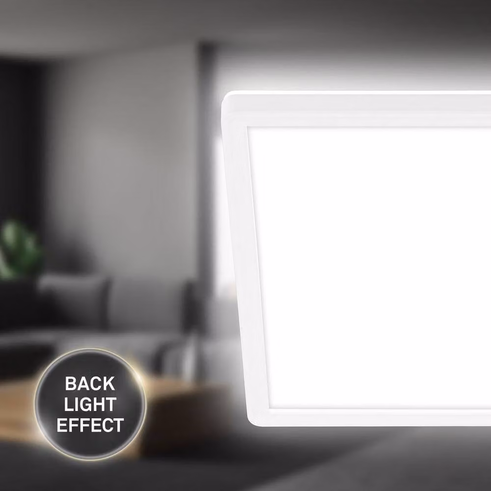 Briloner Modern Square LED Ceiling Light, White, W/D/H: 29 x 29 x 3 cm – 3