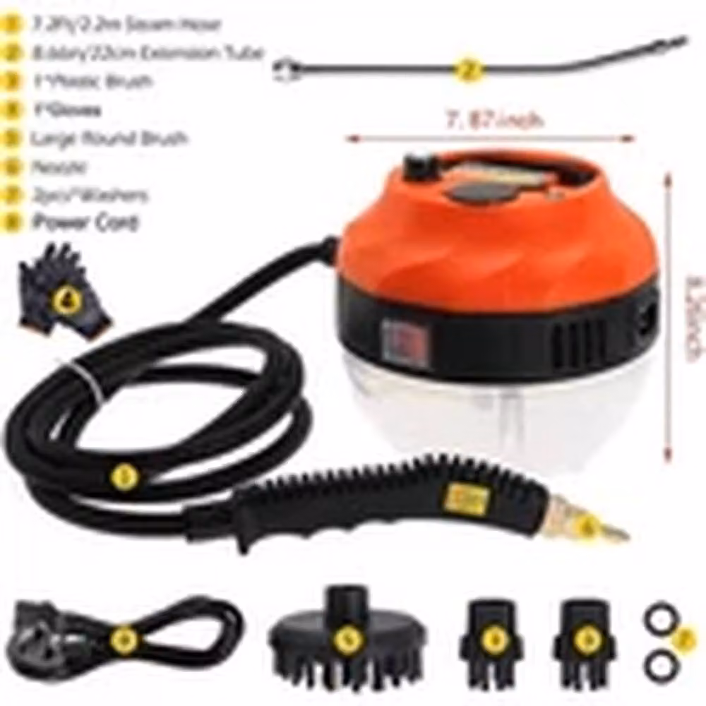 VOGREX 3800W Portable Handheld Steam Cleaner in Orange – 2