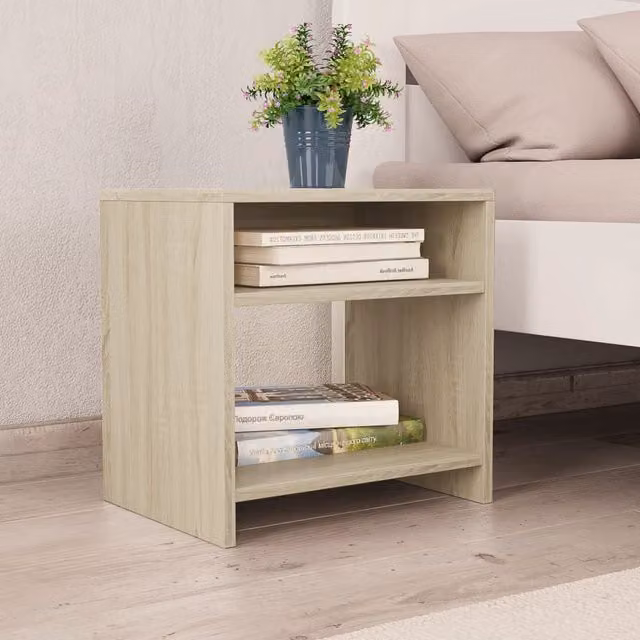 Berkfield Home Bedside Cabinet in Sonoma Oak Brown, W/D/H: 40 x 30 x 40 cm