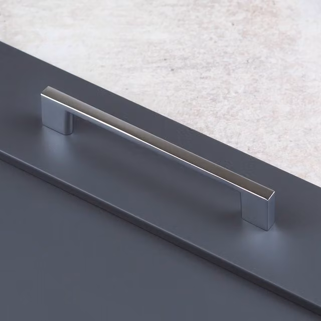 Handle & Home Slim Square Bar Cabinet Handle in Silver Chrome Aluminium, Length: 320mm