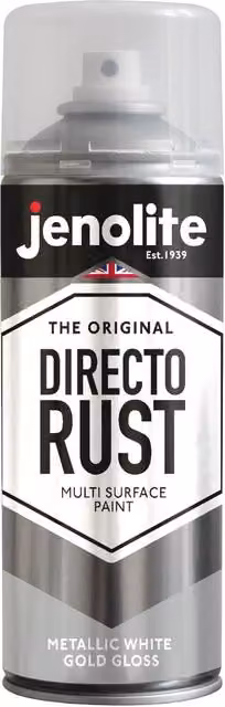 Jenolite Metallic Gloss Metal Primer Paint in White Gold, 0.4 l