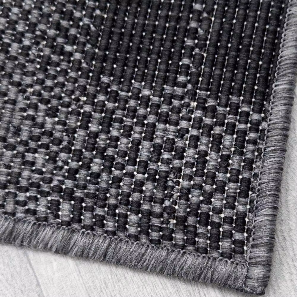 runrug Plaid Reversible Carpet Runner Rug in Black, W/D/H: 60 x 240 cm – 4