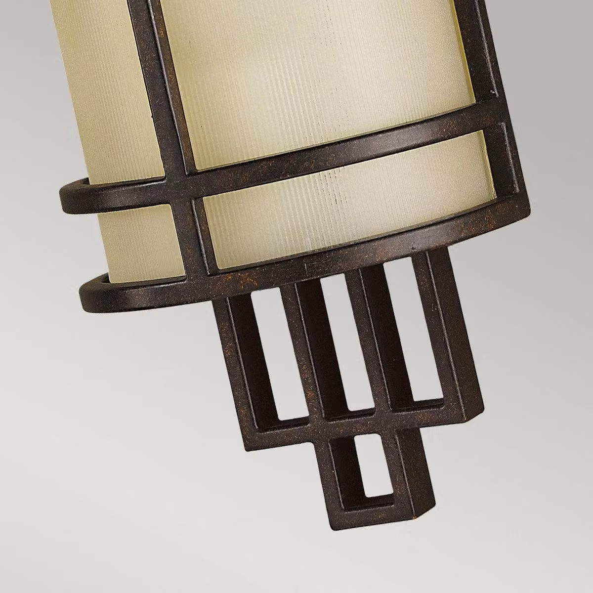 Netlighting Fusion Modern Indoor Wall Light in Bronze with Amber Glass and E27 Socket – 3