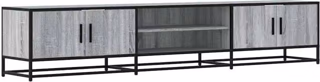 Berkfield Home Grey Sonoma TV Cabinet in Engineered Wood, W: 210 cm, D: 41 cm, H: 41 cm
